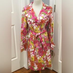 FUN SPRING BELTED COAT JACKET RAINCOAT. FULLY LINED.